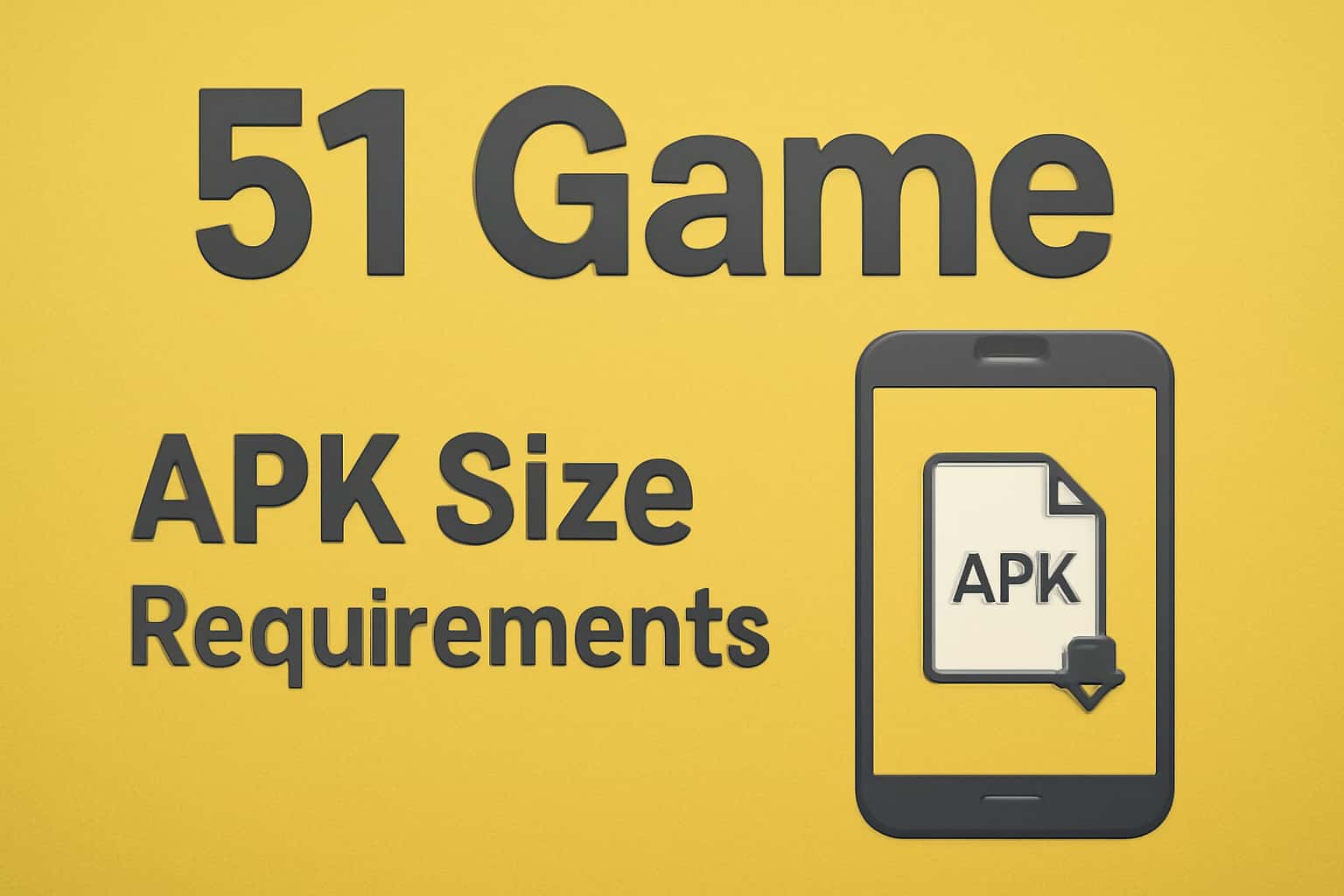 Informational graphic about 51 Game APK size requirements.