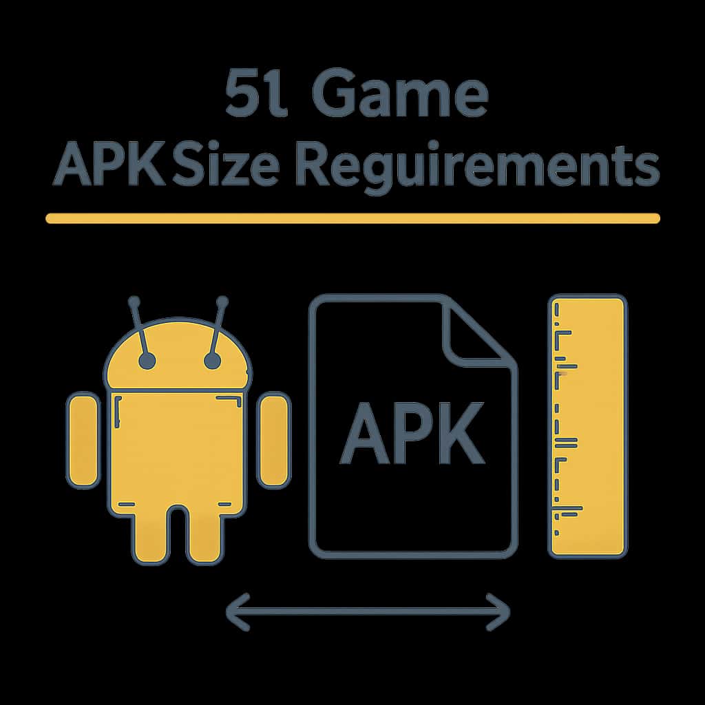 Diagram explaining APK size requirements for 51 Game.