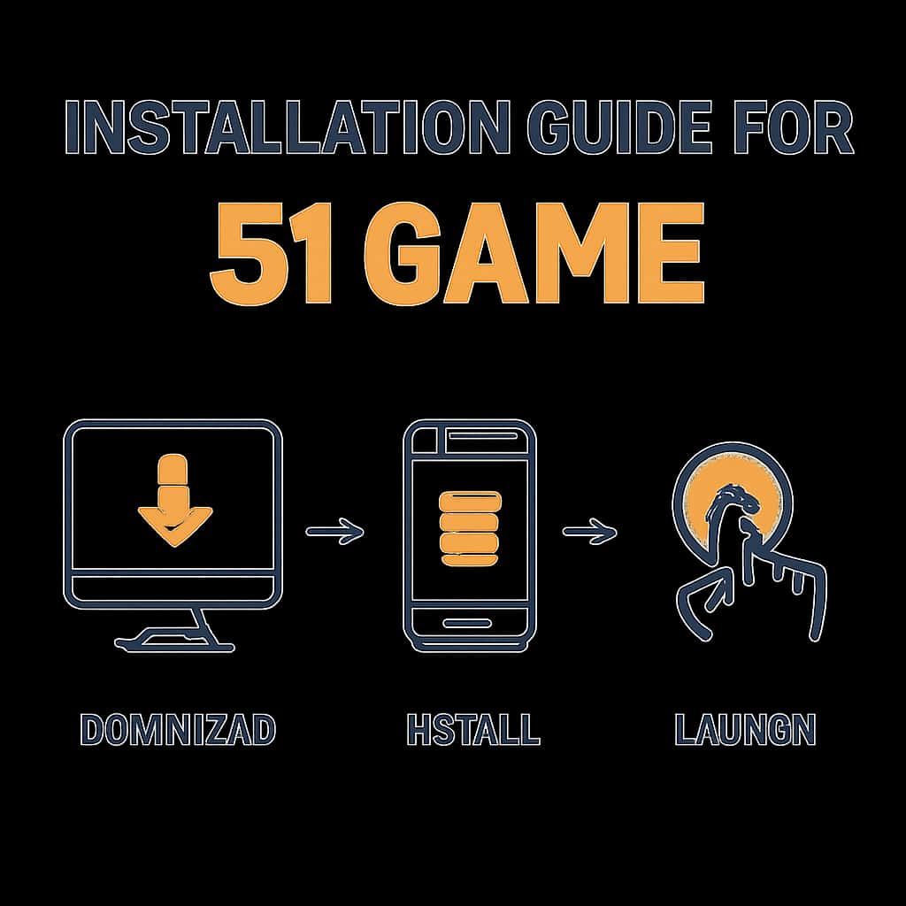 An educational illustration for Installation Guide for 51 Game.