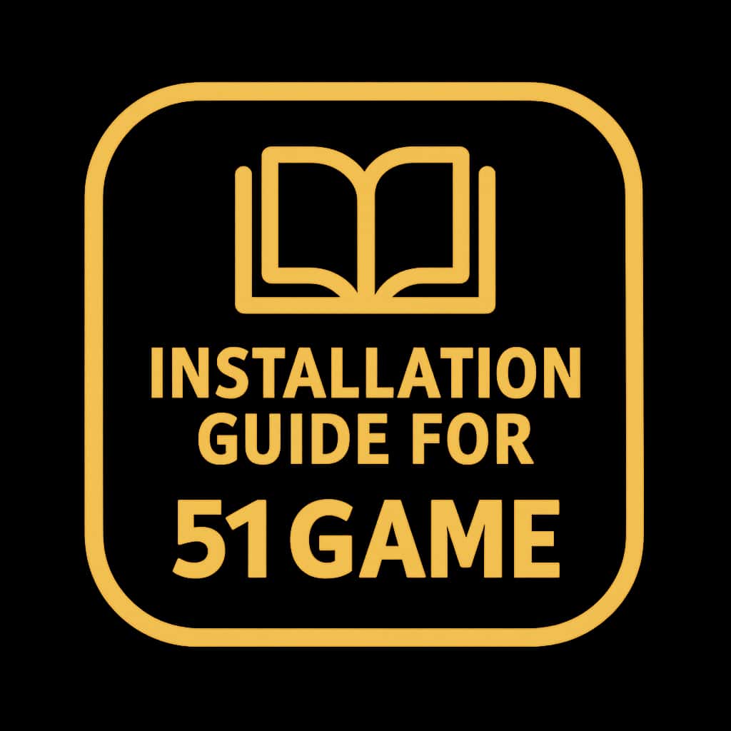 An informative icon for Installation Guide for 51 Game.
