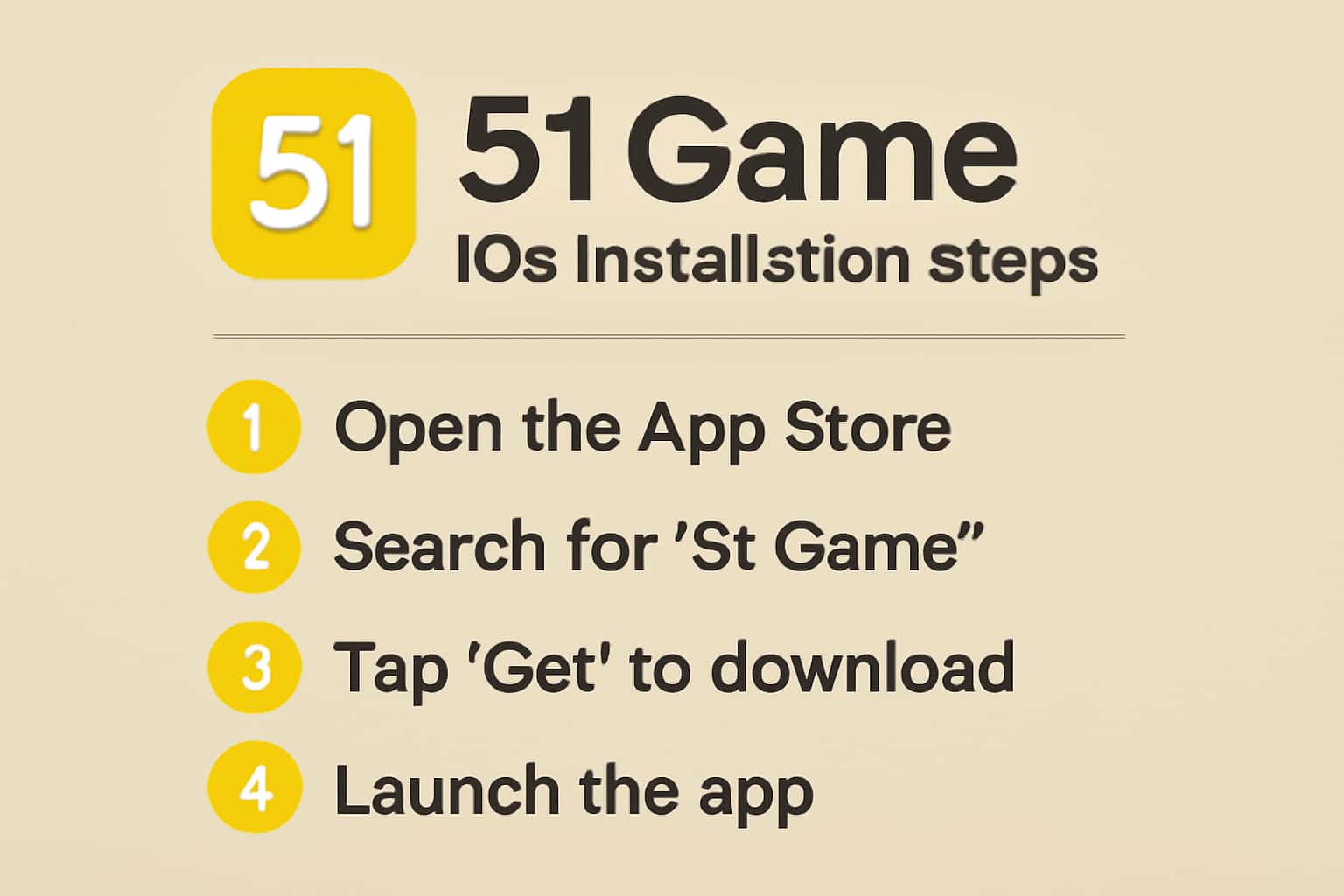 Visual representation of 51 Game iOS Installation Steps featuring instructional elements.