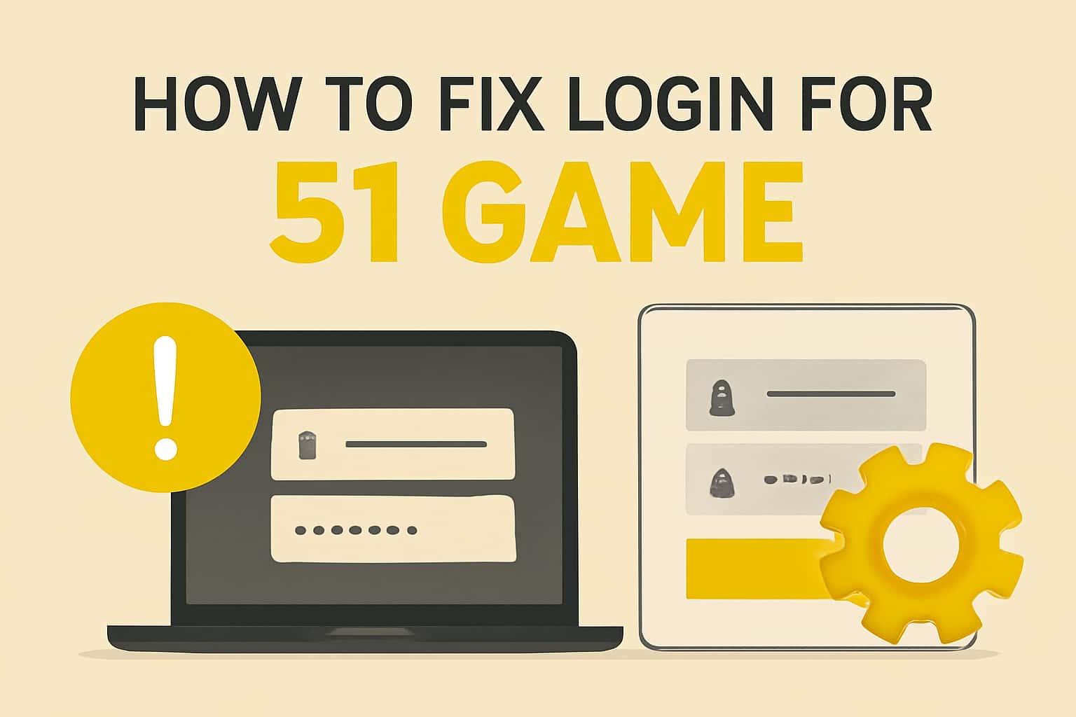 Visual representation of login troubleshooting for 51 Game.