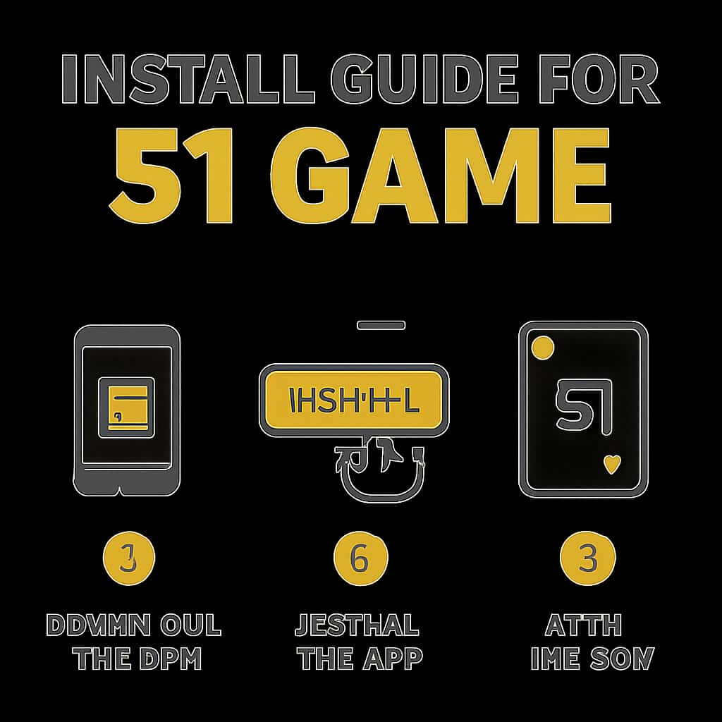 An educational diagram about the installation of 51 Game.